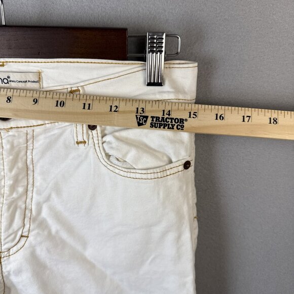 Vitamina Jeans Womens Size EU 44 White US 30 x 31 Straight Leg Denim Pants Italy - Picture 3 of 11
